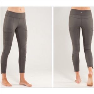 Lululemon army green denim cargo leggings